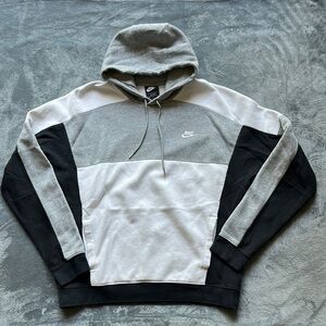 Nike Gray and Black Sweatshirt with Quarter-Zip Design